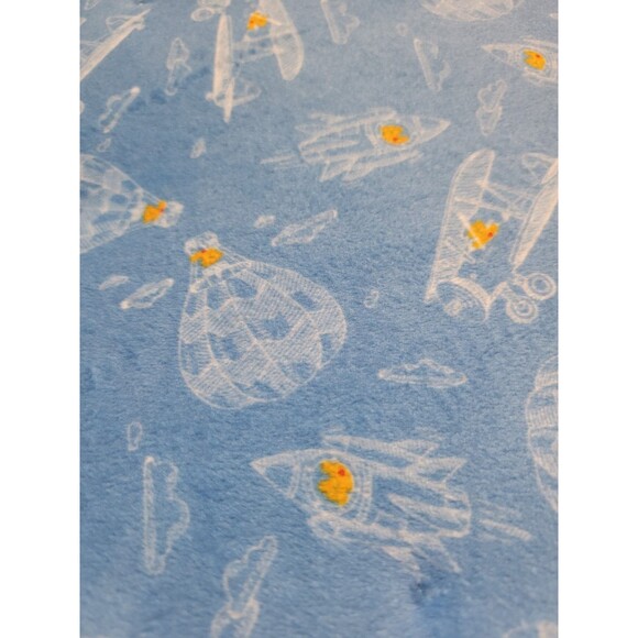 Build A Bear Chair Fold Out Bed/Chair Blue Planes Hot Air Balloons Space EUC - Picture 7 of 9